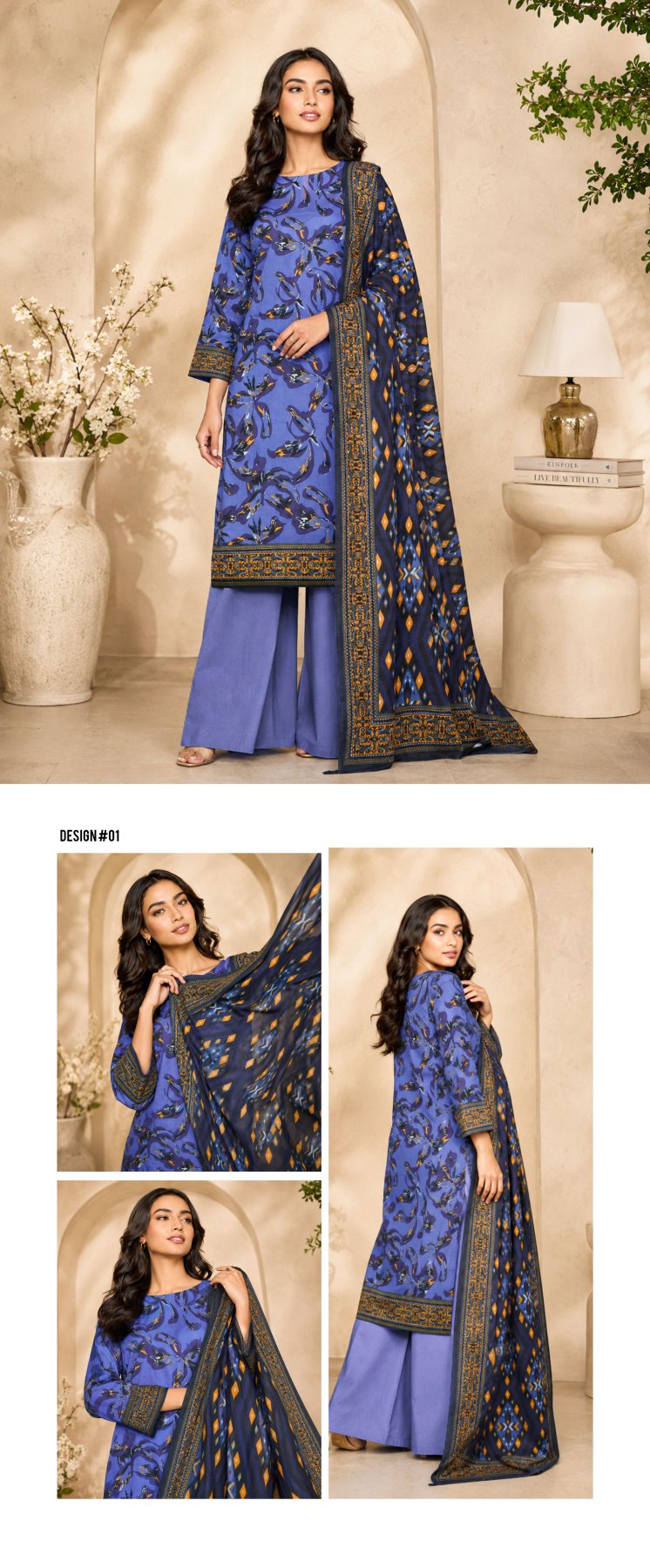 Nisa By Orang Brand 3 Pc Lawn (8 Suits) B