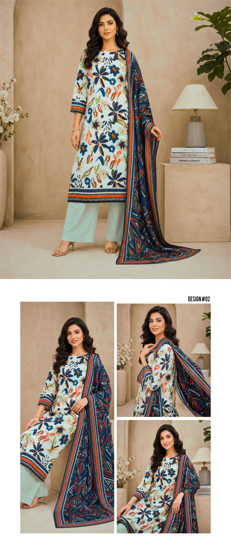 Nisa By Orang Brand 3 Pc Lawn (8 Suits) B