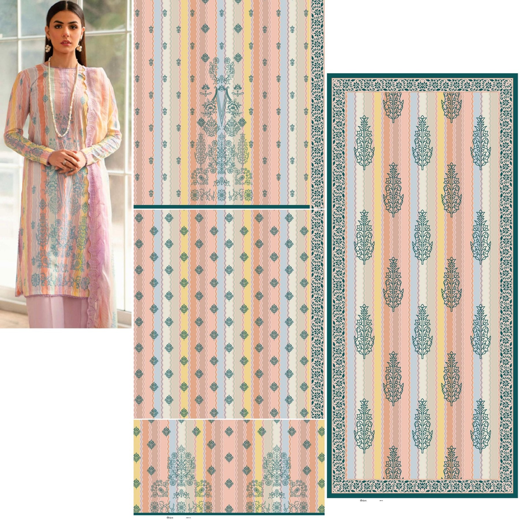 Orient 3PC Lawn 5 Suits B