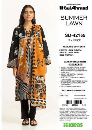 Gul Ahmed 3Pc Lawn 5 Suits A