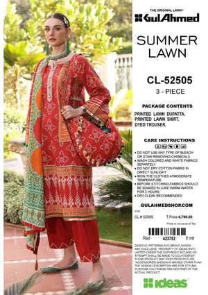 Gul Ahmed 3Pc Lawn 5 Suits A