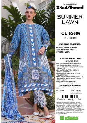 Gul Ahmed 3Pc Lawn 5 Suits A
