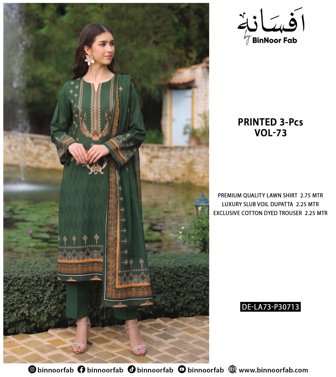 Afsana By Bin Noor 3 PC Lawn (10 Suits