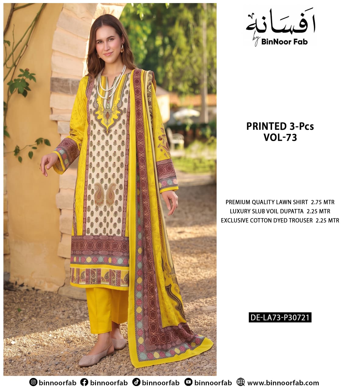 Afsana By Bin Noor 3 PC Lawn (10 Suits