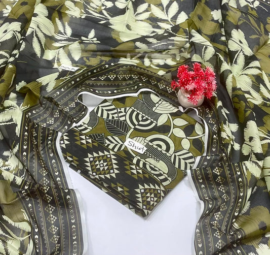 Orignal Brand Charcoal Print 2 Pc Lawn (10 Suits )
