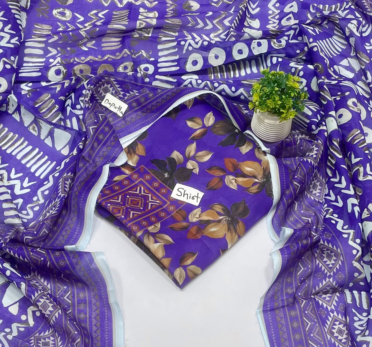 Orignal Brand Charcoal Print 2 Pc Lawn (10 Suits )