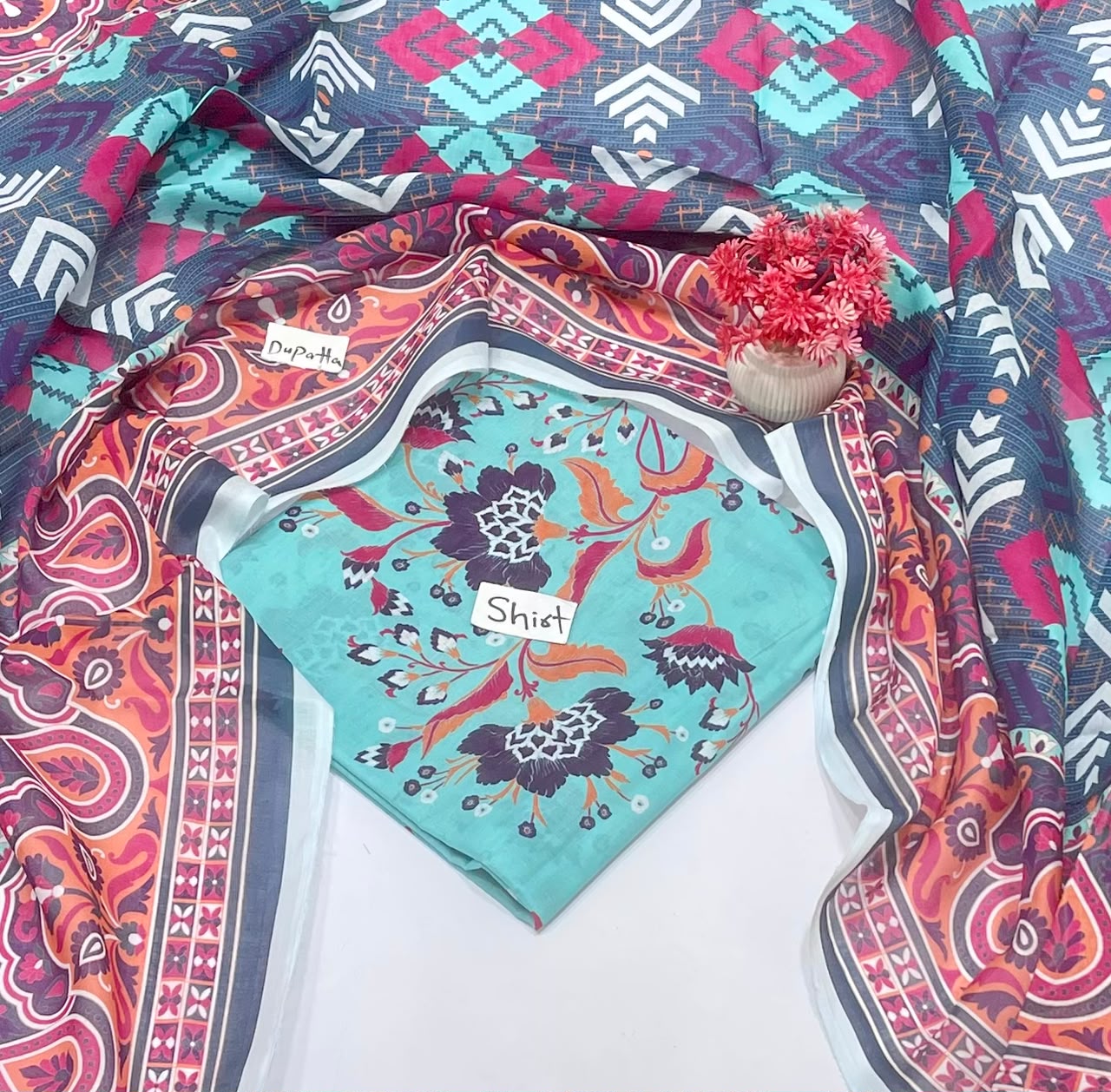 Orignal Brand Charcoal Print 2 Pc Lawn (10 Suits )