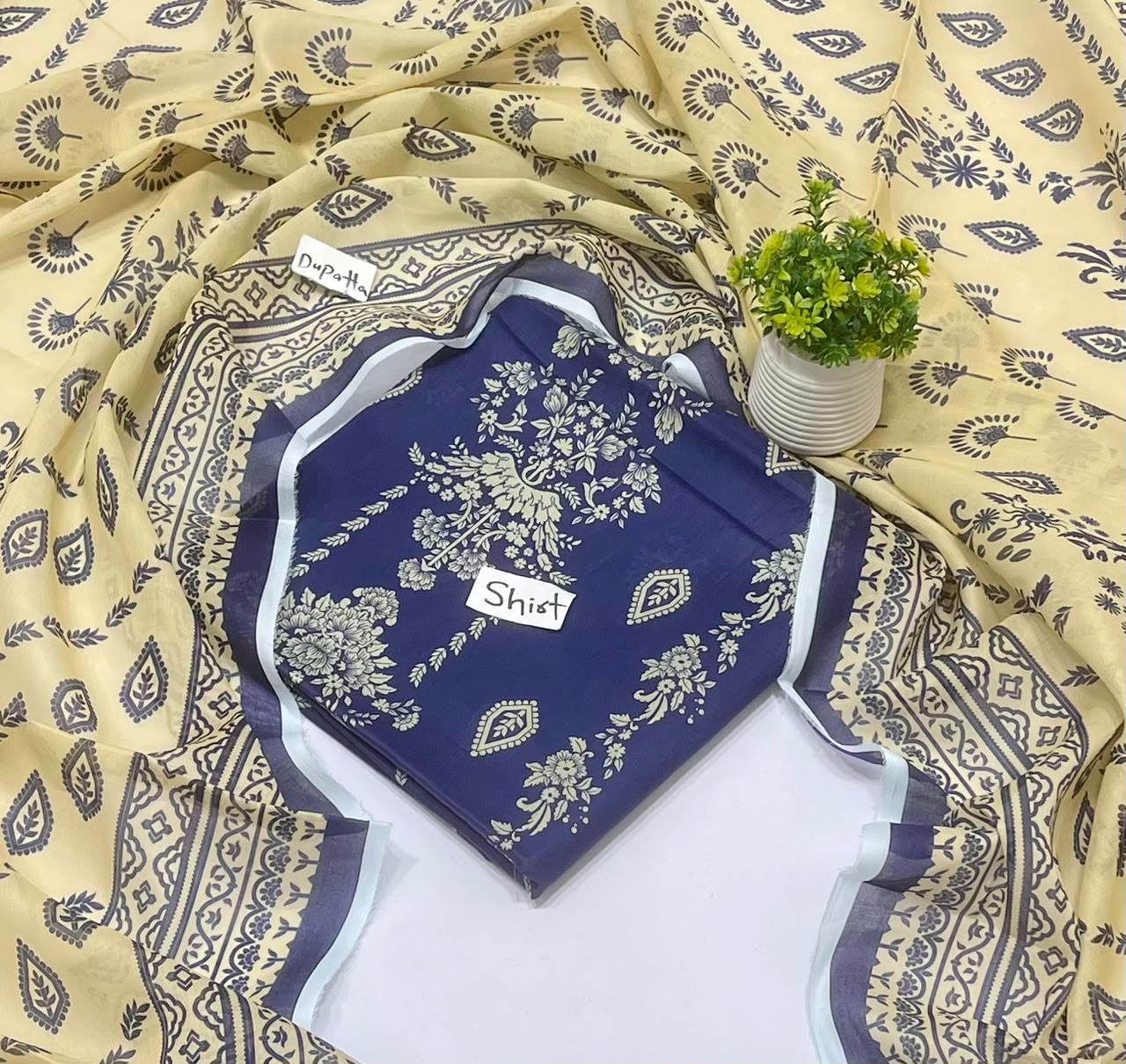 Orignal Brand Charcoal Print 2 Pc Lawn (10 Suits )